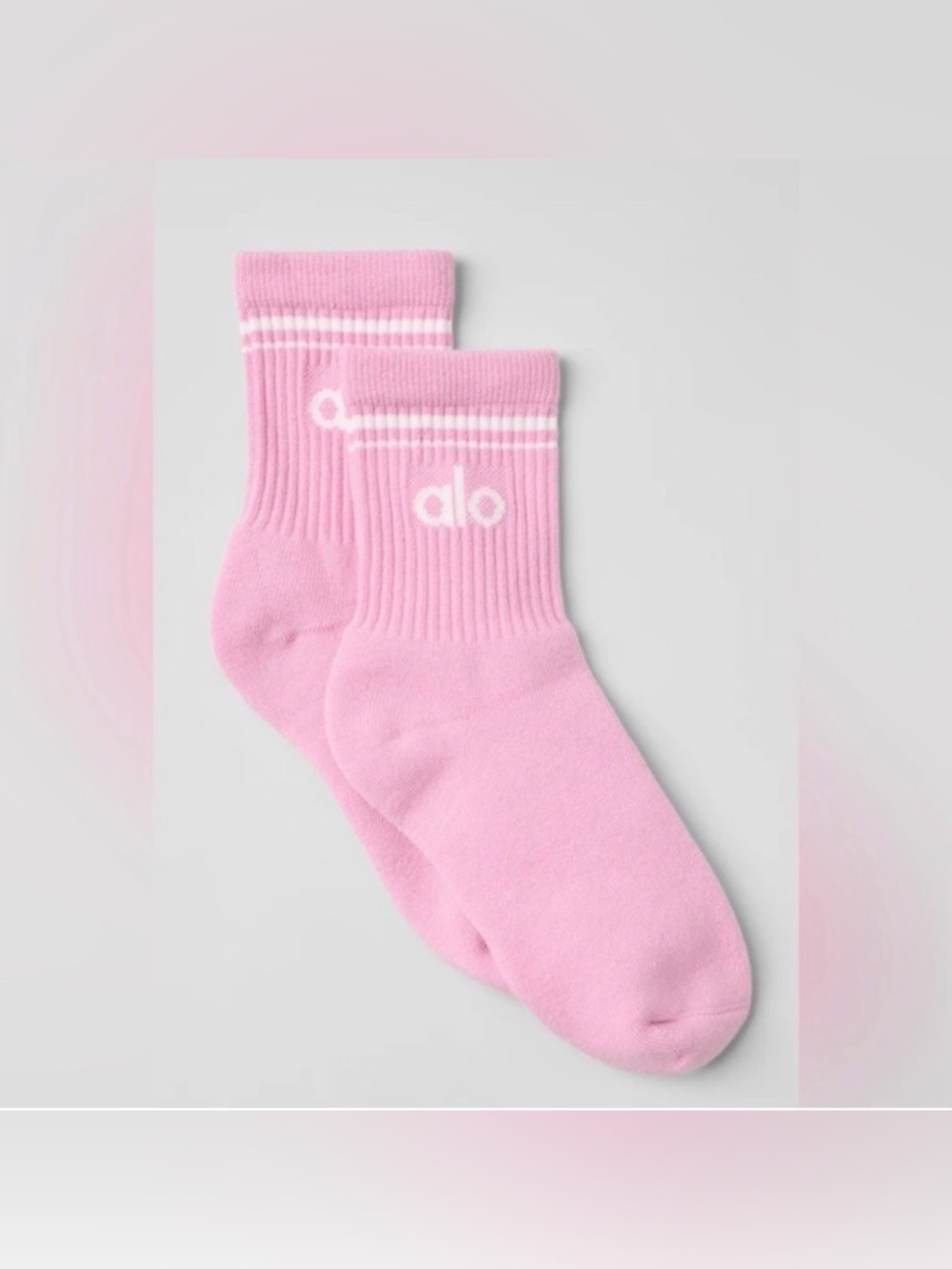 ALO Yoga Unisex Half-Crew Throwback Sock Medium